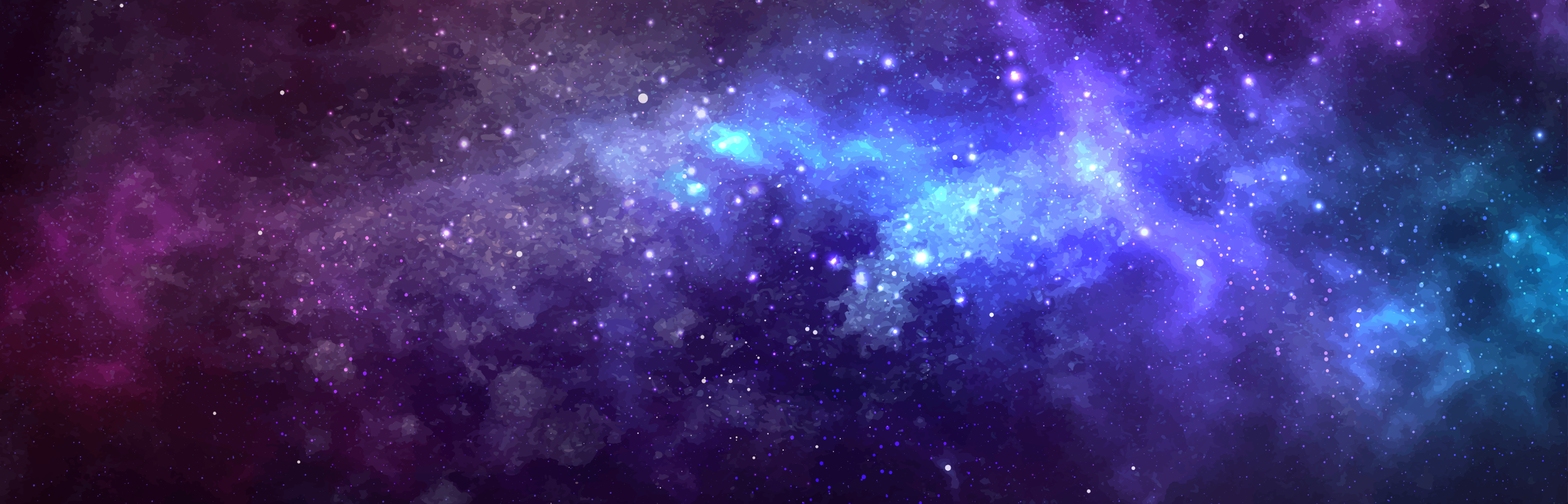 Colorful nebula with stars in space